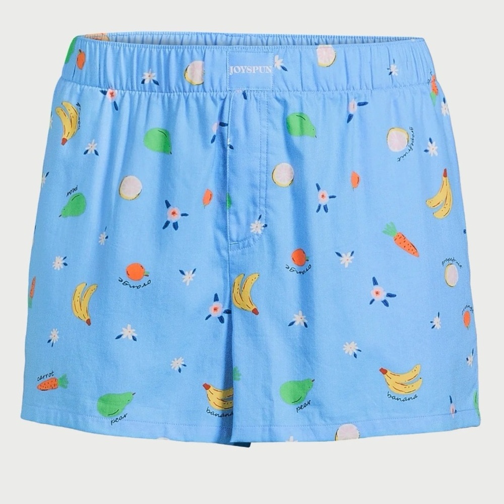 Women's Woven Pajama Boxer Shorts, color: peri swim